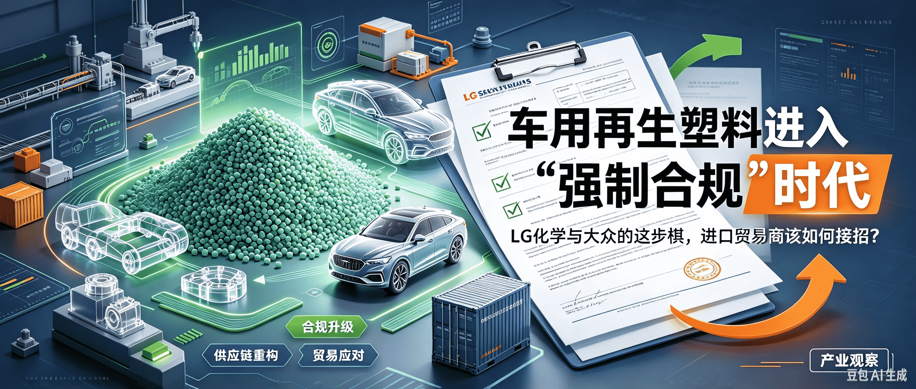 车用再生塑料进入“强制合规”时代:LG化学与大众的这步棋,进口贸易商该如何接招?